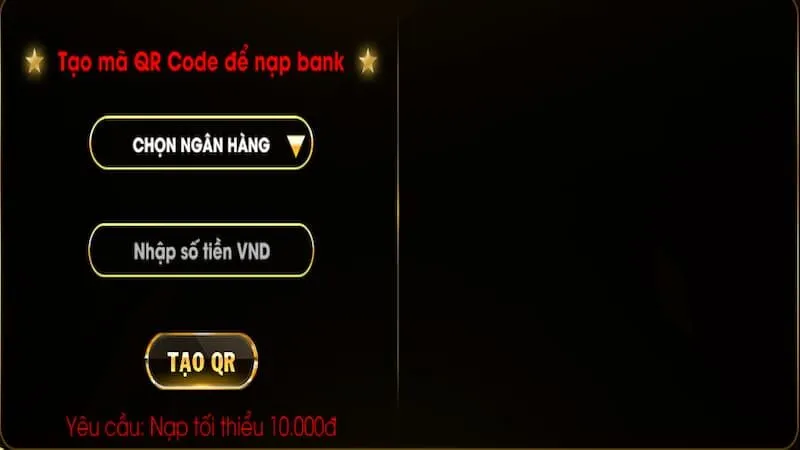 Nạp tiền ngân hàng Saowin