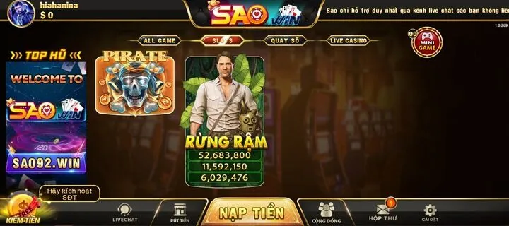 Kho tàng game cá cược Saowin