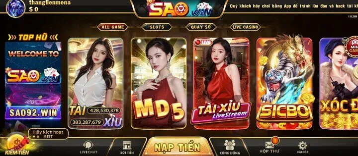 Ưu điểm của game tài xỉu MD5 Saowin 