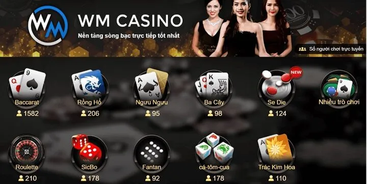 WM Casino Saowin cung cấp đa dạng trò chơi